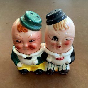 RARE Vintage Laurel and Hardy 1950's Salt & Pepper